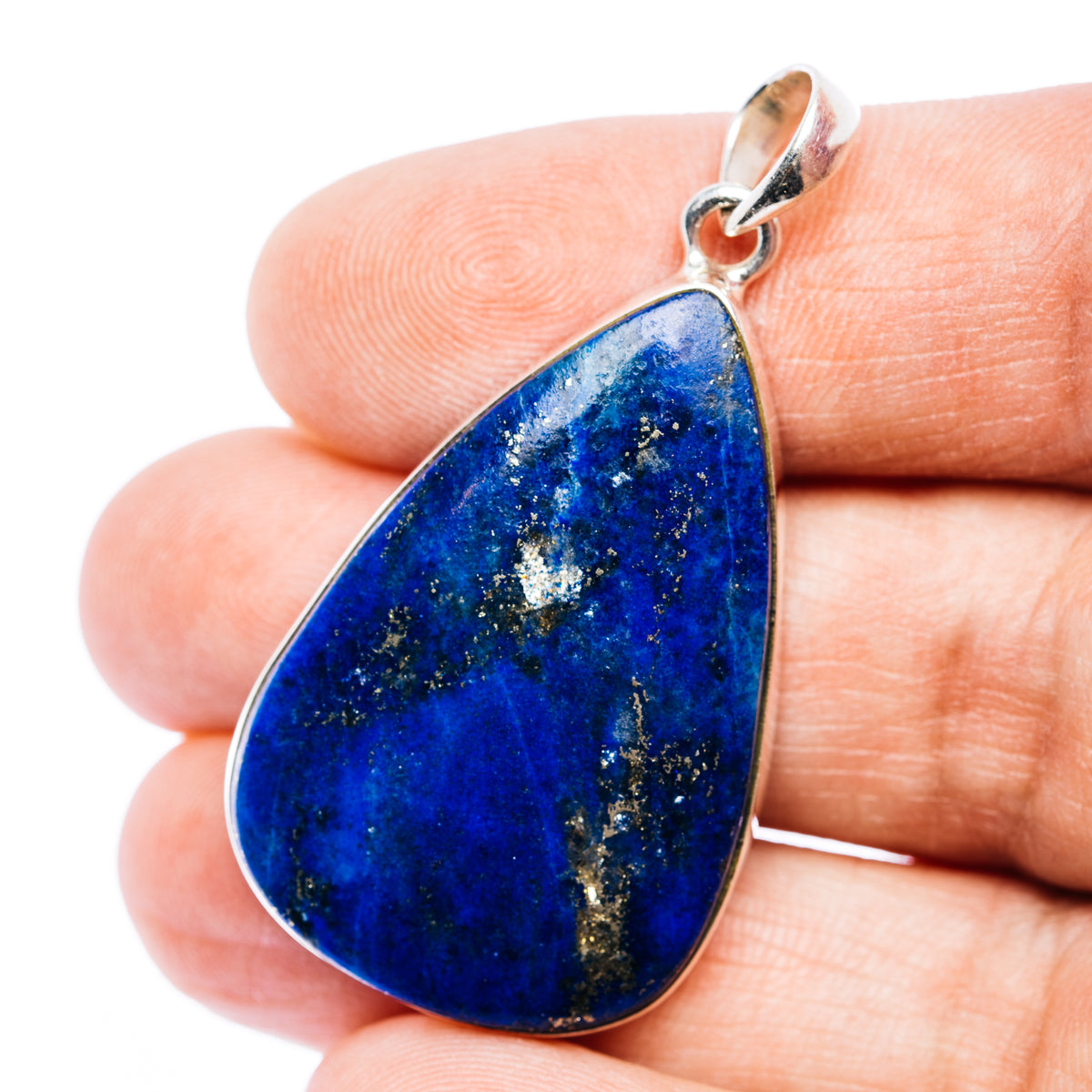 Rare Afghanite Pendant 1 7/8" (.925 Sterling Silver)