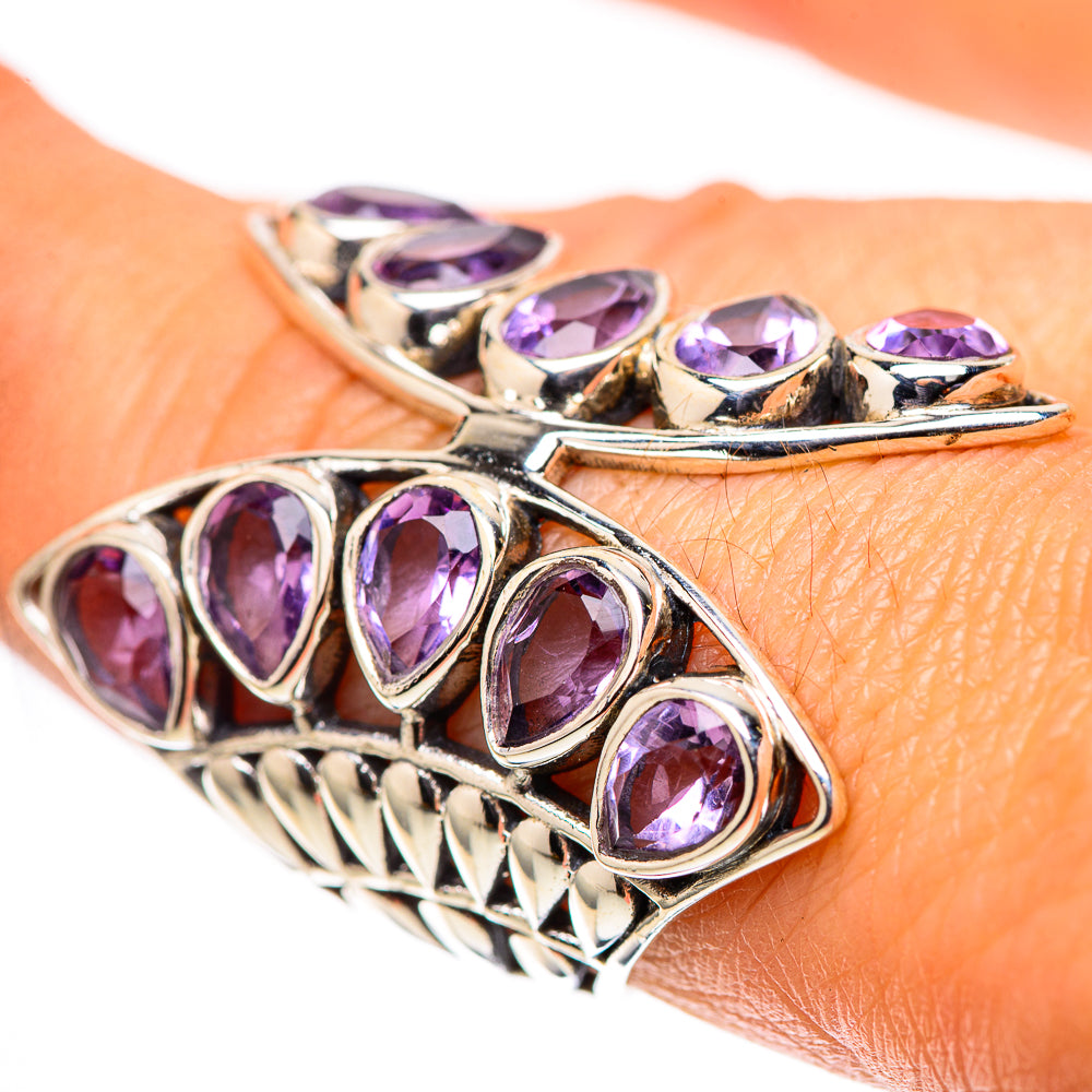 Large Faceted Amethyst Ring Size 8 (925 Sterling Silver) RING138602
