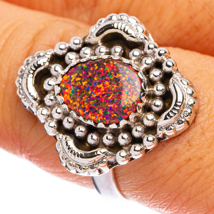 Synthetic Opal Ring Size 8 (925 Sterling Silver) R146323