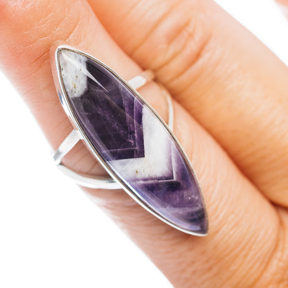 Premium Chevron Amethyst Ring Size 7 (.925 Sterling Silver)