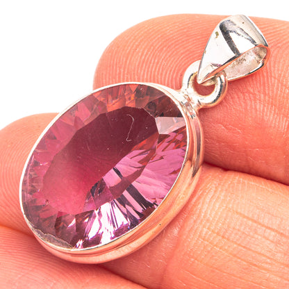 Alexandrite (Lab.) Pendant 1 1/8" (925 Sterling Silver) P38874