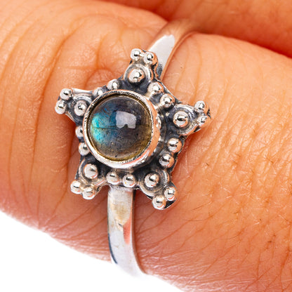 Labradorite Dainty Ring Size 8.25 (925 Sterling Silver) R145682