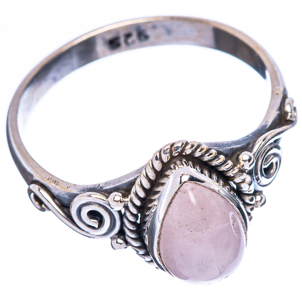 Rose Quartz Dainty Ring Size 8 (925 Sterling Silver) R5168