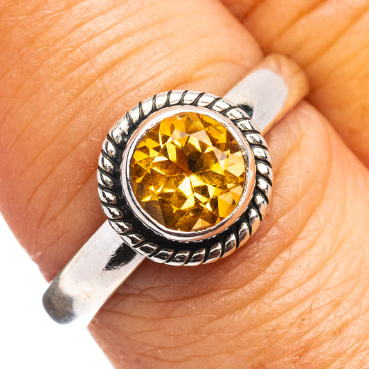 Citrine Ring Size 8.25 (.925 Sterling Silver)