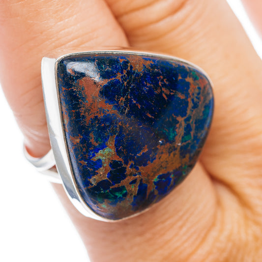 Premium Azurite Ring Size 9.5 (.925 Sterling Silver)