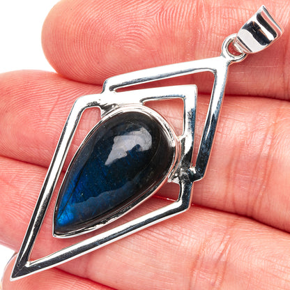 Premium Labradorite Pendant 2 1/8" (925 Sterling Silver) P41834