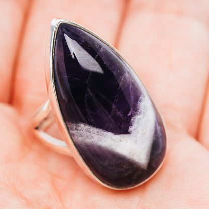 Premium Chevron Amethyst Ring Size 7.25 (.925 Sterling Silver)
