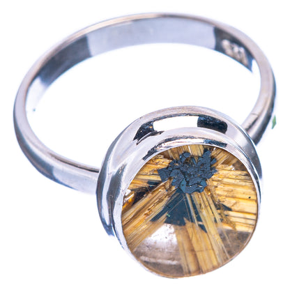 Rare Half Star Rutilated Quartz Ring Size 7 (925 Sterling Silver) R1192