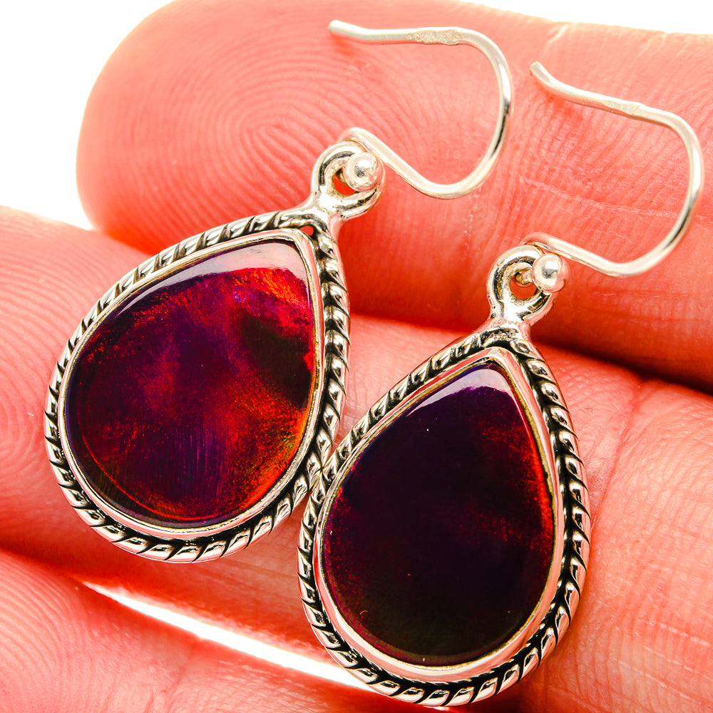 Aura Opal Earrings 1 1/2" (925 Sterling Silver) EARR432075