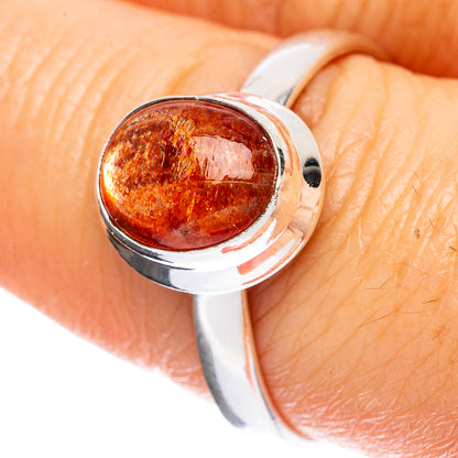 Value Sunstone Ring Size 8.25 (925 Sterling Silver) R3162