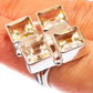 Large Faceted Citrine 925 Sterling Silver Ring Size 6