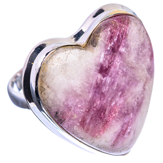 Large Pink Tourmaline In Quartz 925 Sterling Silver Ring Size 7