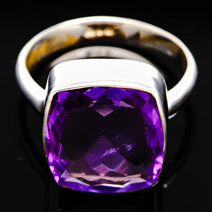 Premium Brazilian Amethyst Ring Size 6 Adjustable (.925 Sterling Silver)