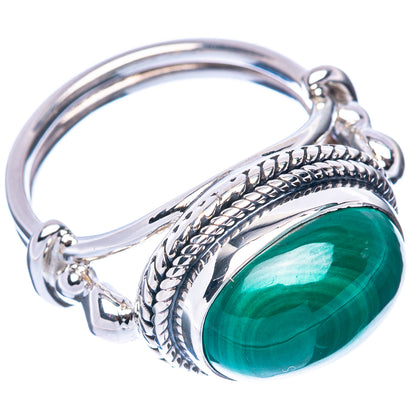 Premium Malachite 925 Sterling Silver Ring Size 8 (925 Sterling Silver) R2724