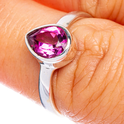 Rare Pink Tourmaline Ring Size 6.5 (925 Sterling Silver) R147160