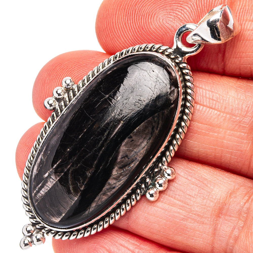 Premium Hypersthene Pendant 2 1/8" (.925 Sterling Silver)