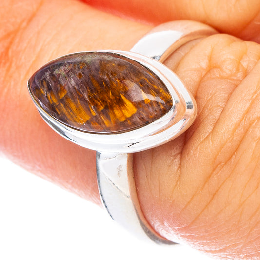 Rare Cacoxenite Amethyst Ring Size 6.75 (925 Sterling Silver) R7324