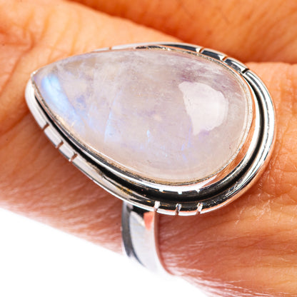 Rainbow Moonstone Ring Size 8 (925 Sterling Silver) R142976