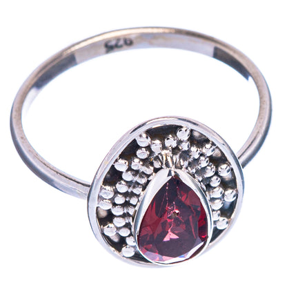 Garnet Dainty Ring Size 6 (925 Sterling Silver) R147142