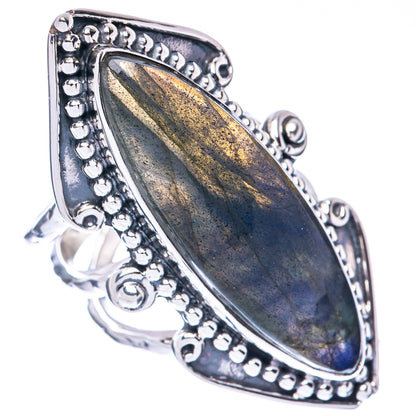 Signature Labradorite Ring Size 7.25 (925 Sterling Silver) R2557
