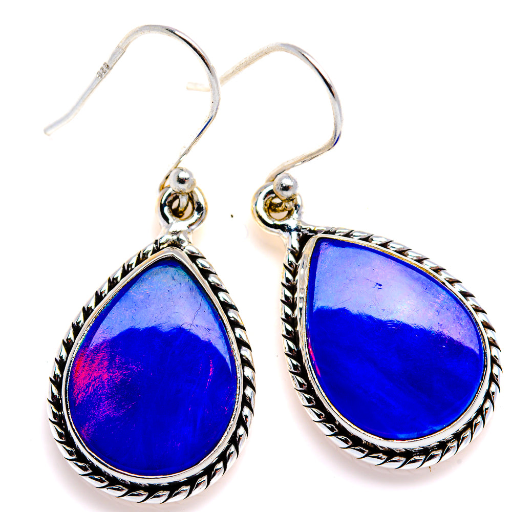 Aura Opal Earrings 1 1/2" (925 Sterling Silver) EARR432105