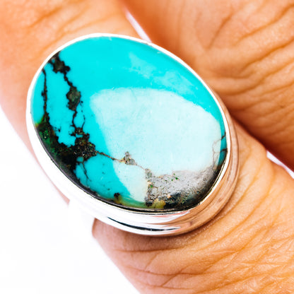 Premium Tibetan Turquoise Ring Size 8 (.925 Sterling Silver)