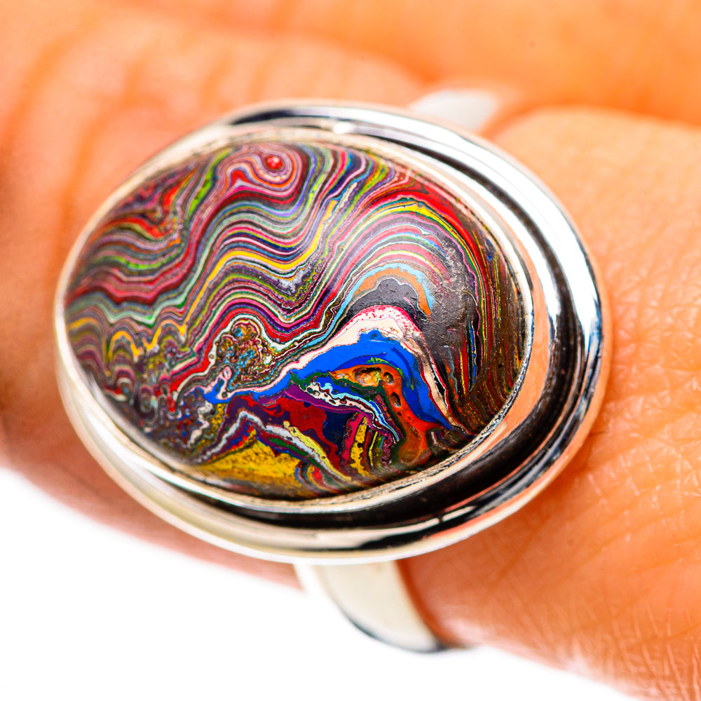 Fordite 925 Sterling Silver Ring Size 8.25 (925 Sterling Silver) RING139381