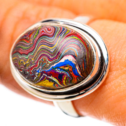 Fordite 925 Sterling Silver Ring Size 8.25 (925 Sterling Silver) RING139381