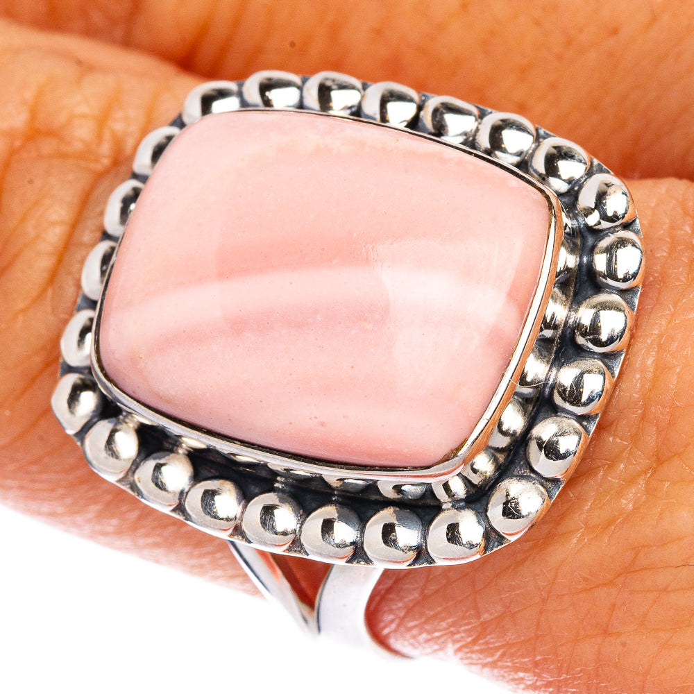 Pink Opal Ring Size 9 (925 Sterling Silver) R1246