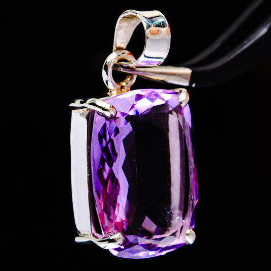 Premium Brazilian Amethyst Pendant 1 1/4" (.925 Sterling Silver)