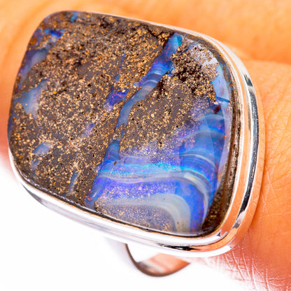 Large Boulder Opal Ring Size 10.5 (925 Sterling Silver) R140776