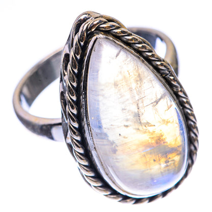Rainbow Moonstone Ring Size 6 (925 Sterling Silver) RING143429