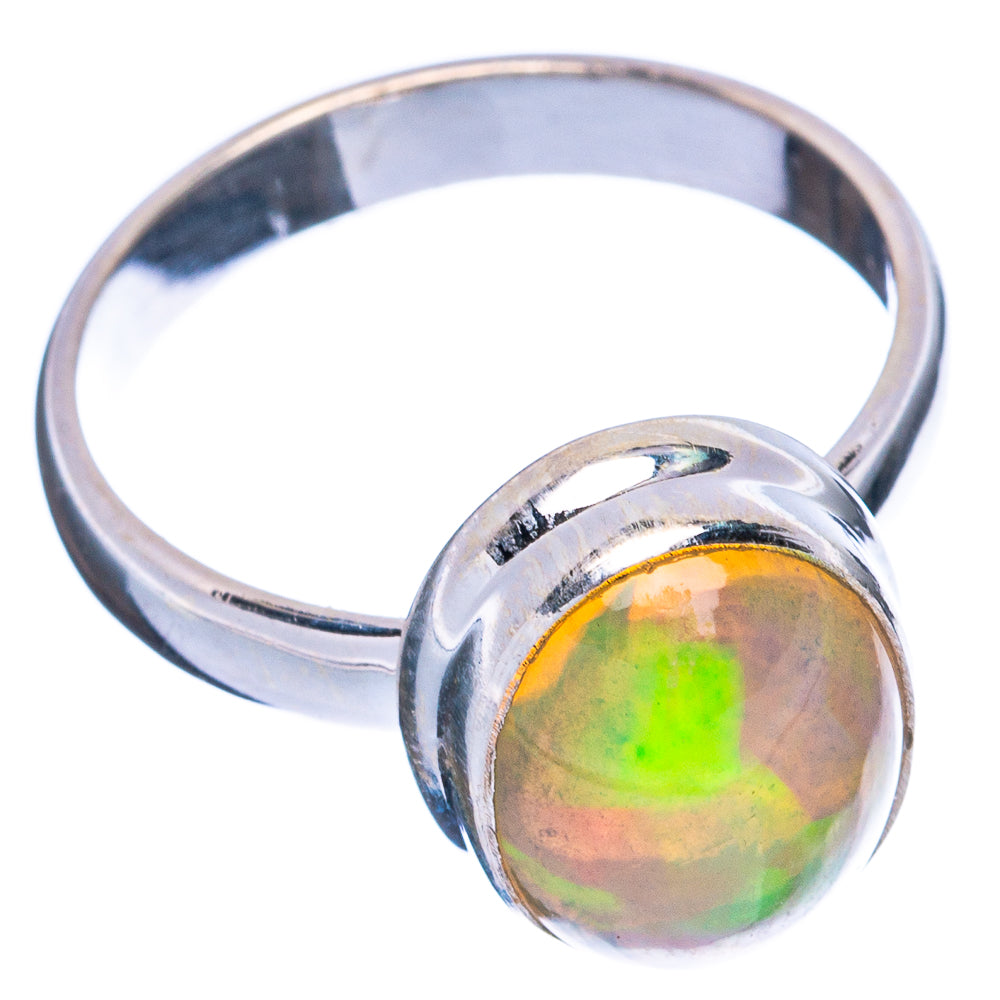 Large Rare Ethiopian Opal Ring Size 8 (925 Sterling Silver) R4971
