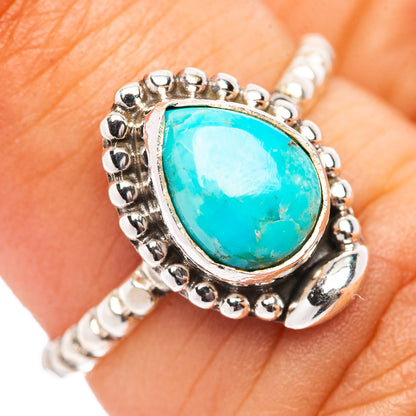 Dainty Mojave Turquoise Ring Size 5.25 (.925 Sterling Silver)