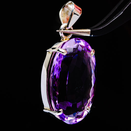Premium Brazilian Amethyst Pendant 1 1/2" (.925 Sterling Silver)