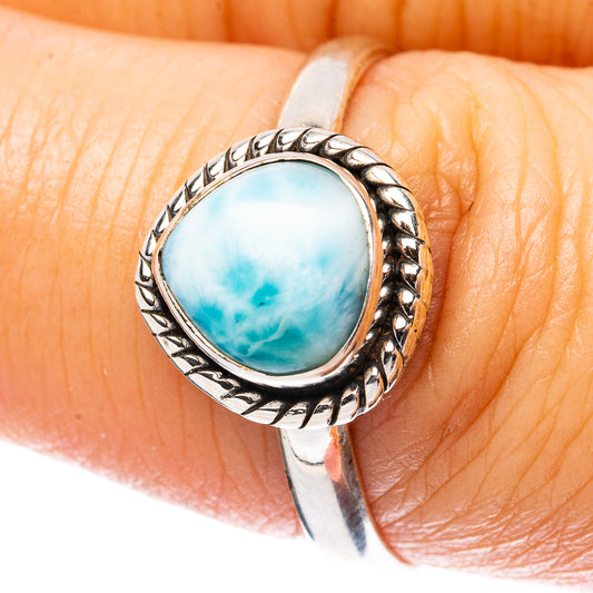 Larimar Ring Size 8.5 (925 Sterling Silver) R4280