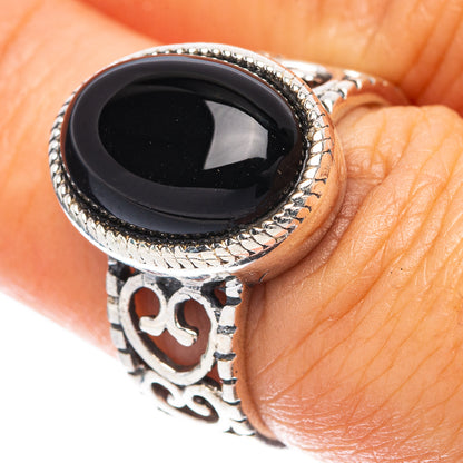 Black Onyx 925 Sterling Silver Ring Size 6.5 (925 Sterling Silver) R5397