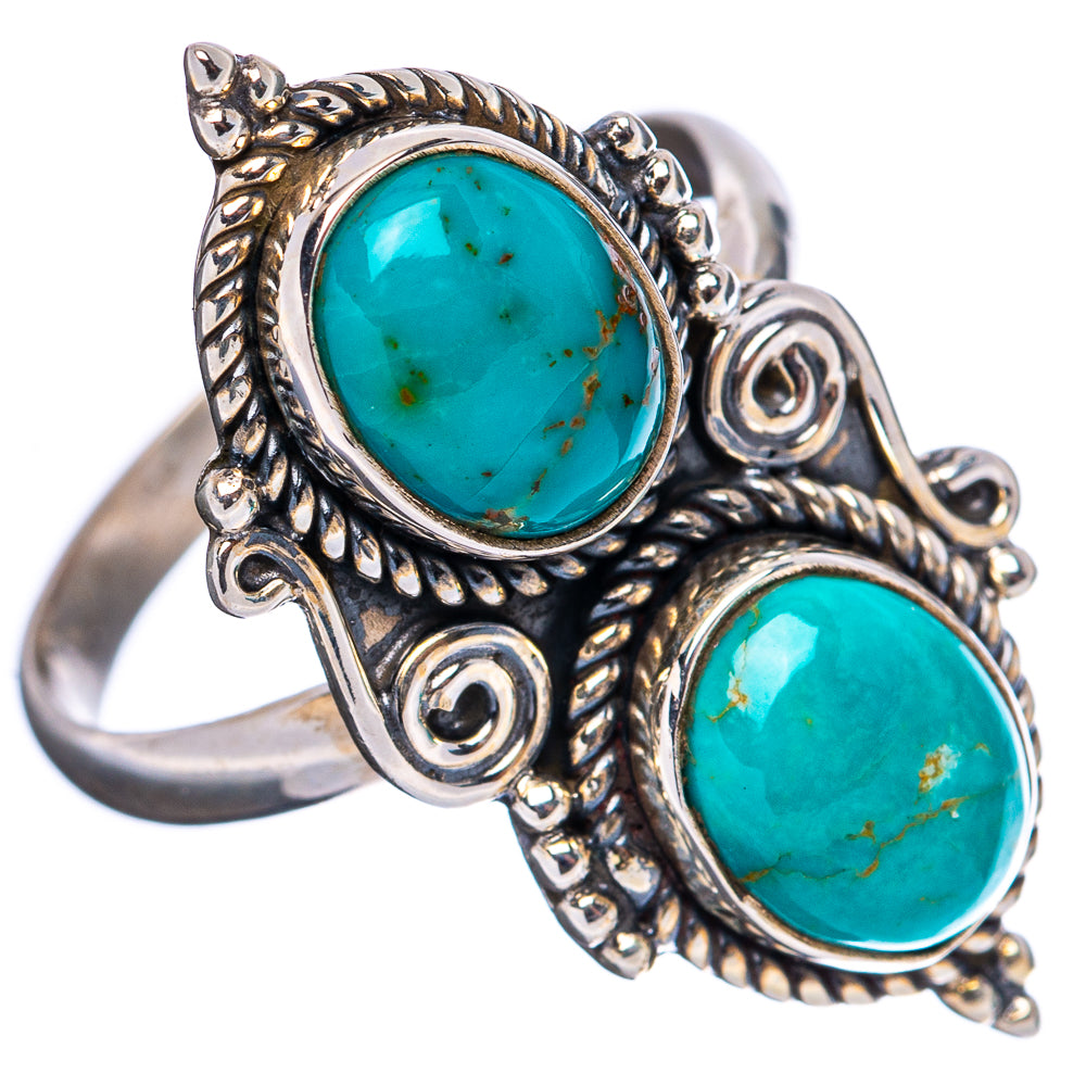 Mohave Turquoise Ring Size 8 Adjustable (.925 Sterling Silver)