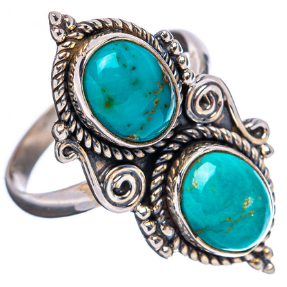 Mohave Turquoise Ring Size 8 Adjustable (.925 Sterling Silver)
