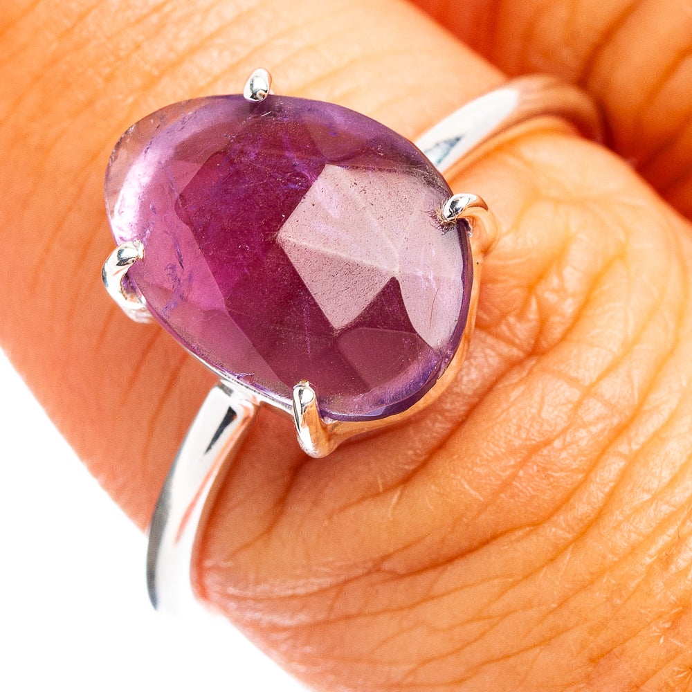Faceted Amethyst Ring Size 7.75 (.925 Sterling Silver)
