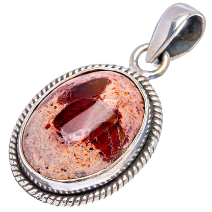 Mexican Fire Opal Pendant 1 3/8" (.925 Sterling Silver)