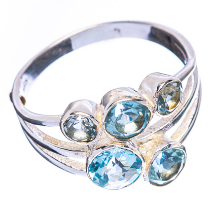 Blue Topaz Ring Size 9 (925 Sterling Silver) R2395