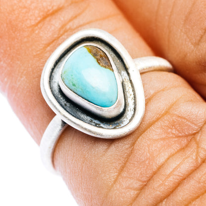Southwestern Style Royston Turquoise Ring Size 6 (.925 Sterling Silver)