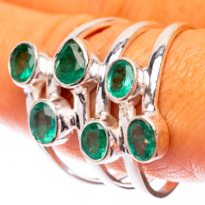 Zambian Emerald Ring Size 9.5 (925 Sterling Silver) R140578