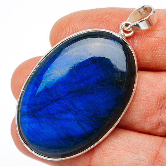 Premium Labradorite Pendant 2" (.925 Sterling Silver)