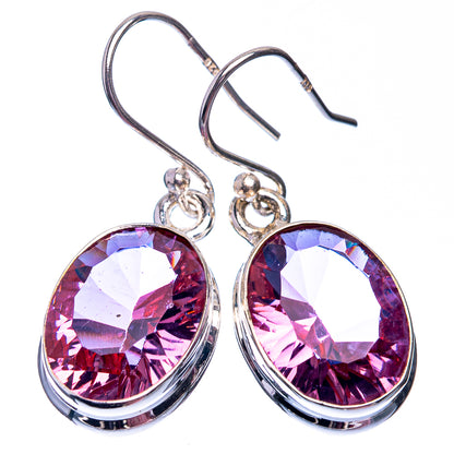 Faceted Alexandrite (Lab.) Earrings 1 1/4" (925 Sterling Silver) E432379