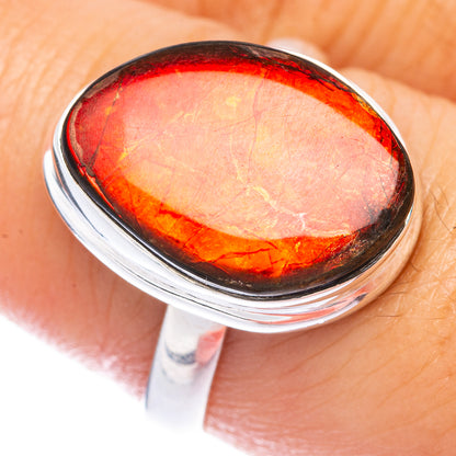 Ammolite Ring Size 8 (925 Sterling Silver) R144958