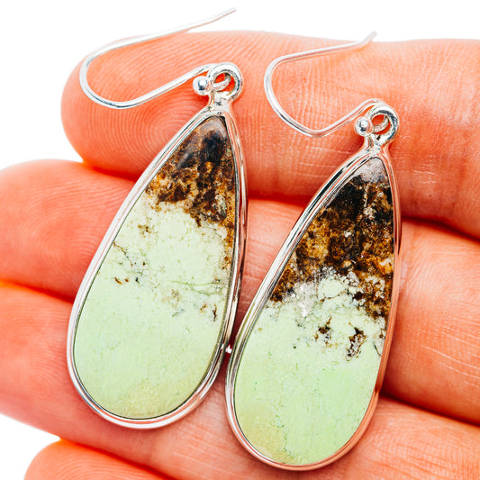 Premium Lemon Chrysoprase Earrings 2" (.925 Sterling Silver)