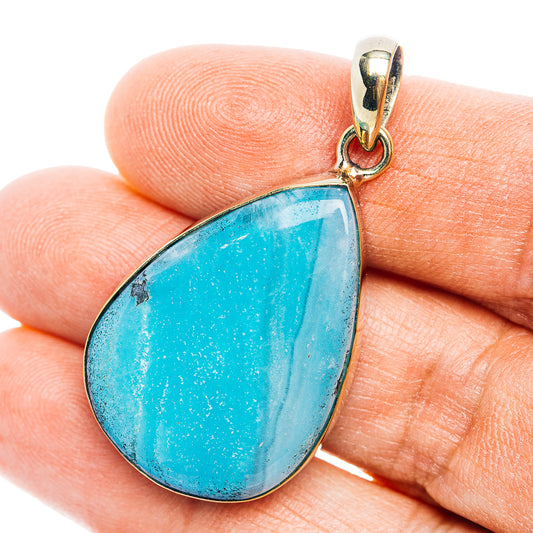 Peruvian Opal Pendant 1 5/8" (German Silver)