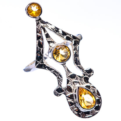 Premium Faceted Citrine Ring Size 8 (925 Sterling Silver) R141796